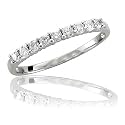 10k White Gold Eternity Anniversary Diamond Band Bridal Ring (HI, I, 0.27 carat)