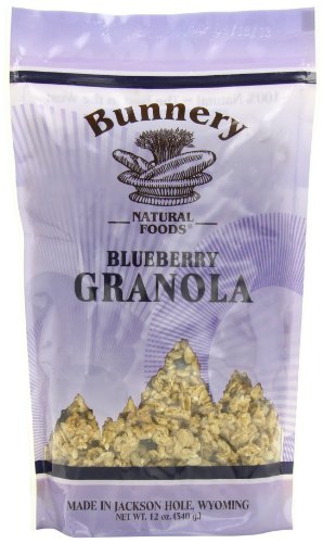 Bunnery Natural Foods Granola, Blueberry, 12-Ounce Bags (Pack of 6)