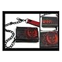 Gears of War Nintendo Video Game Wallet - Black Red Logo Leather Chain Tri-Fold
