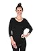 SATINA 3/4 Sleeve Dolman Tunic Top – Crew Neck Long Shirt – Many Colors & Sizes (XX-Large, Black)