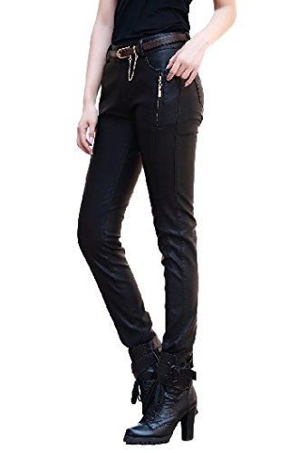 (プチプライム) Petit Prime パンツ シープスキン レディース レギンス 美脚 脚長 スタイリッシュ おしゃれ ストリート ダンス Dance レザー 秋 冬 ストレッチ 美尻 無地 シンプル 選べる 全6サイズ