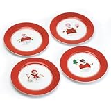 Perfectly Plaid Snowman Dinner Plates