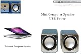 Mini Portable Computer Speaker with Usb Plug-in + High Quality sound Speaker + Aluminium Body + Bright LED Light + 3D Sound Technology (sky blue)