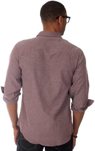 Filthy Etiquette "Carlton" Chambray Shirt with Gingham Plaid Trims