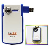 ProDV Cam Aqua-501-Blue 12MP Max 8x Digital Zoom Digital Camcorder with Flip USB arm (waterproof case included)