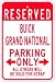 BUICK GRAND NATIONAL Parking Sign - 10 x 14 Inches