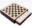 20" High Gloss Wood Chess Board With Storage Drawers - Chess Chess Boards