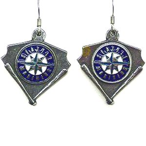 MLB Dangle Earrings - Seattle Mariners