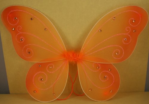 Orange Butterfly Fairy Costume Wings 18