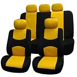 Univerisal Car Seat Cover Full Set Fb050 Yellow/black 115