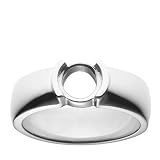 14k White Gold Semi-Bezel Engagement Ring Setting