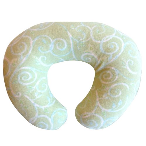Boppy Nursing Pillow with Soothing Fleece Slipcover, Green Vine.