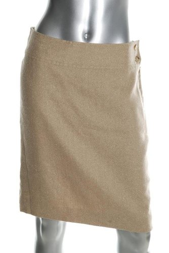 Lauren Ralph Lauren Petite Straight Skirt Gold BHFO Sale 12P