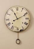 Wall Clock w/Pendulum/Cafe Des Marguerities
