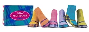 Trumpette 6 Pairs Of Plaid Maryjane Socks In A Gift Box