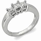 0.88 Ct.T.W. Princess Cut Diamonds in Platinum. Classic and elegant dimond pre-set anniversary ring