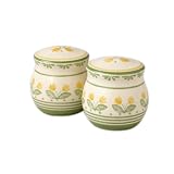 Pfaltzgraff Circle of Kindness Yellow Flowers Salt and Pepper Set