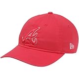 MLB New Era Atlanta Braves Youth Girls Fashion Essential Adjustable Hat - Pink