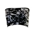 Tie Dye Bandeau Strapless Tube Top Bra Black White