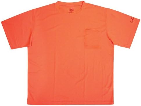 Custom Leathercraft SS072X Hi-Viz Short Sleeve T-Shirt, Orange, 2X Large