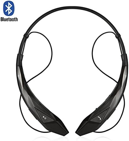Wireless Stereo Bluetooth Headphones Neckband Headset Wireless Sweatproof In-Ear Sports Running Earbuds-Built in Mic with Noise Cancellation for iPhone 6s Samsung S7 and Android Phone Black