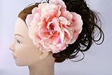 ピオニーヘアコサージュ髪飾り ピンク 卒業式の袴ヘア/成人式の振袖ヘア/結婚式