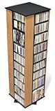 Prepac Large Revolving Media Storage Rack MS-1060 Oak / Black