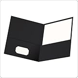 Oxford Twin Pocket Folders, Letter Size, Black, 25 per Box (57506)
