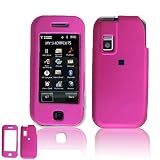 Samsung Glyde U940 Cell Phone Hot Pink Rubber Feel Protective Case Faceplate Cover
