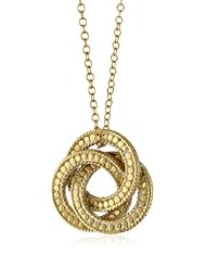 Anna Beck Designs "Timor" 18k Gold-Plated Woven Knot Necklace, 16" with 2" Extender