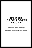 Black Wood Poster Frame For 36 x 24 Inch Poster - 98.5 x 68 cms (Approx 39 x 27 inches)