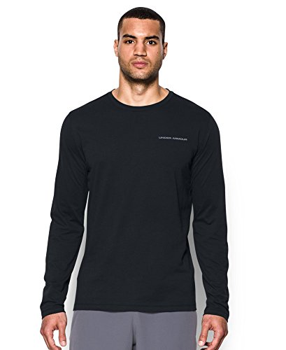 Under Armour Men's Charged Cotton Long Sleeve T-Shirt, Black (001), X-Large