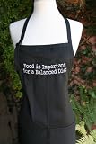 Black Embroidered Apron Food is important for a balanced diet