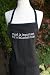 Black Embroidered Apron "Food is important for a balanced diet"