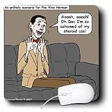Londons Times Famous People Places Books Cartoons - Pee Wee Herman - Mouse Pads