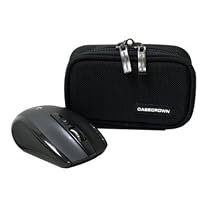Logitech V220 Cordless Optical Mouse CaseCrown Double Memory Foam Classic Case (Mouse not included) - Black