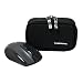 Logitech V220 Cordless Optical Mouse Casecrown Double Memory Foam Classic Case (mouse Not Included) - Black