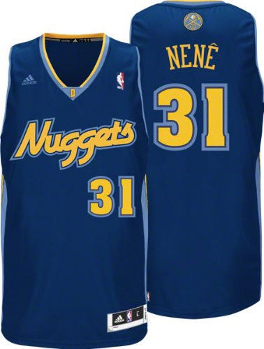 Nene Hilario: adidas Navy Swingman #31 Denver Nuggets Jersey