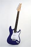 Crescent 39 Blue Chrome Electric Guitar with Accessories