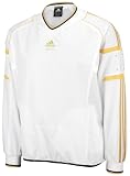(アディダス ベース ボール)adidas BASE BALL Professional Vネック ウィンドジャケット ロングスリーブ CU765 O35844 ホワイト×ライトオールドゴールド 2X