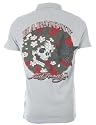 Ed Hardy Poloshirt "Beautiful Harmony" mit Strass Herren Silbergrau