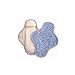 Sckoon Organic Cotton Cloth Menstrual Day Pad (with 1 Liner) Blue Flower
