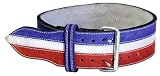 Leather Power Weight Lifting Belt- 4" Red/White/Blue (XX-Large 40"-48")