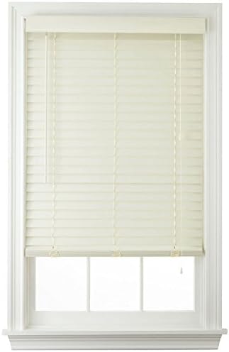 2" Faux Wood Horizontal Blinds - Cream (31x64)