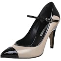 Via Spiga Women's Robin Mary Jane Pump,Chalk/Black,7.5 M