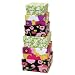 Xonex Floral Nesting Boxes, Nested 6 Assorted Paper-Board Gift Boxes, Largest Box 5-1/4 Inch, Smallest Box 3-1/2 Inch, 1 Set Of 6 Boxes (10728)