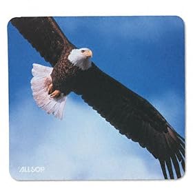Click here to buy (Price EA)Mousepad, Nonskid TechGrip Surface, 9 x 10, Bald Eagle by Allsop.