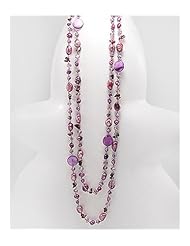 Japanese silk cord Mother of Pearl Necklace