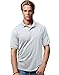 Hanes Men's Cotton-Blend EcoSmart Jersey Polo, Light Steel, Medium