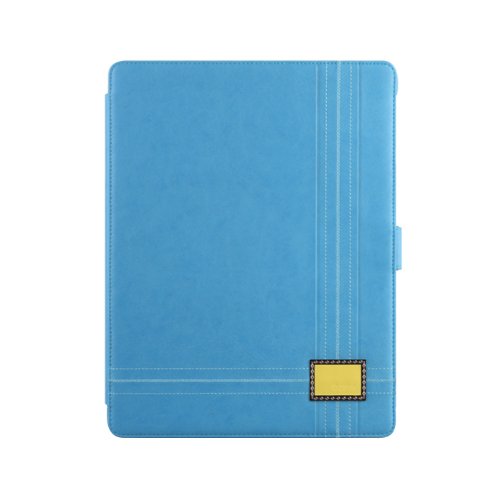 Zenus USA, Inc. Masstige Color Point Folio Cover Case for Apple iPad 4 with Retina Display, iPad 3 and iPad 2, Blue (ZIPD3SL2FBBL)